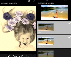 Splashbox Display Splashbox - Combine efeitos de fotos com Windows Phone